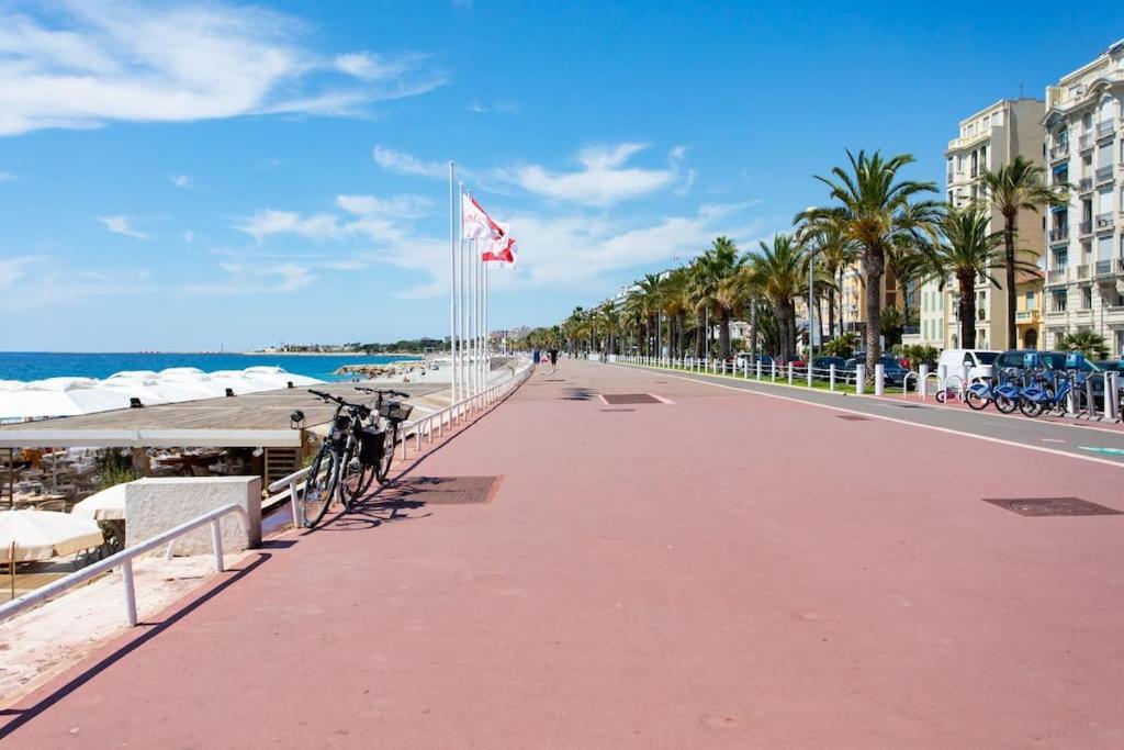 #43 Design Studio Terrace Ac Wifi Sea View 1Min Beach Nice Extérieur photo