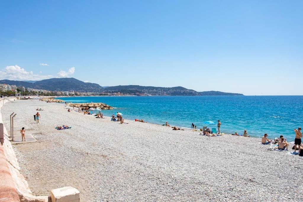 #43 Design Studio Terrace Ac Wifi Sea View 1Min Beach Nice Extérieur photo