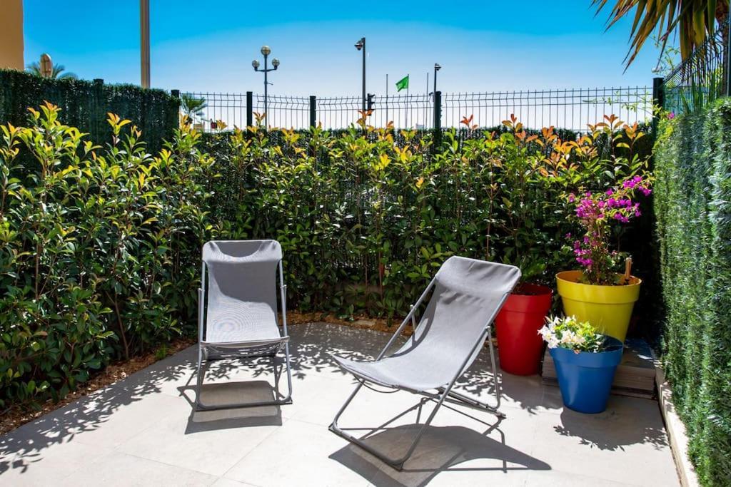 #43 Design Studio Terrace Ac Wifi Sea View 1Min Beach Nice Extérieur photo